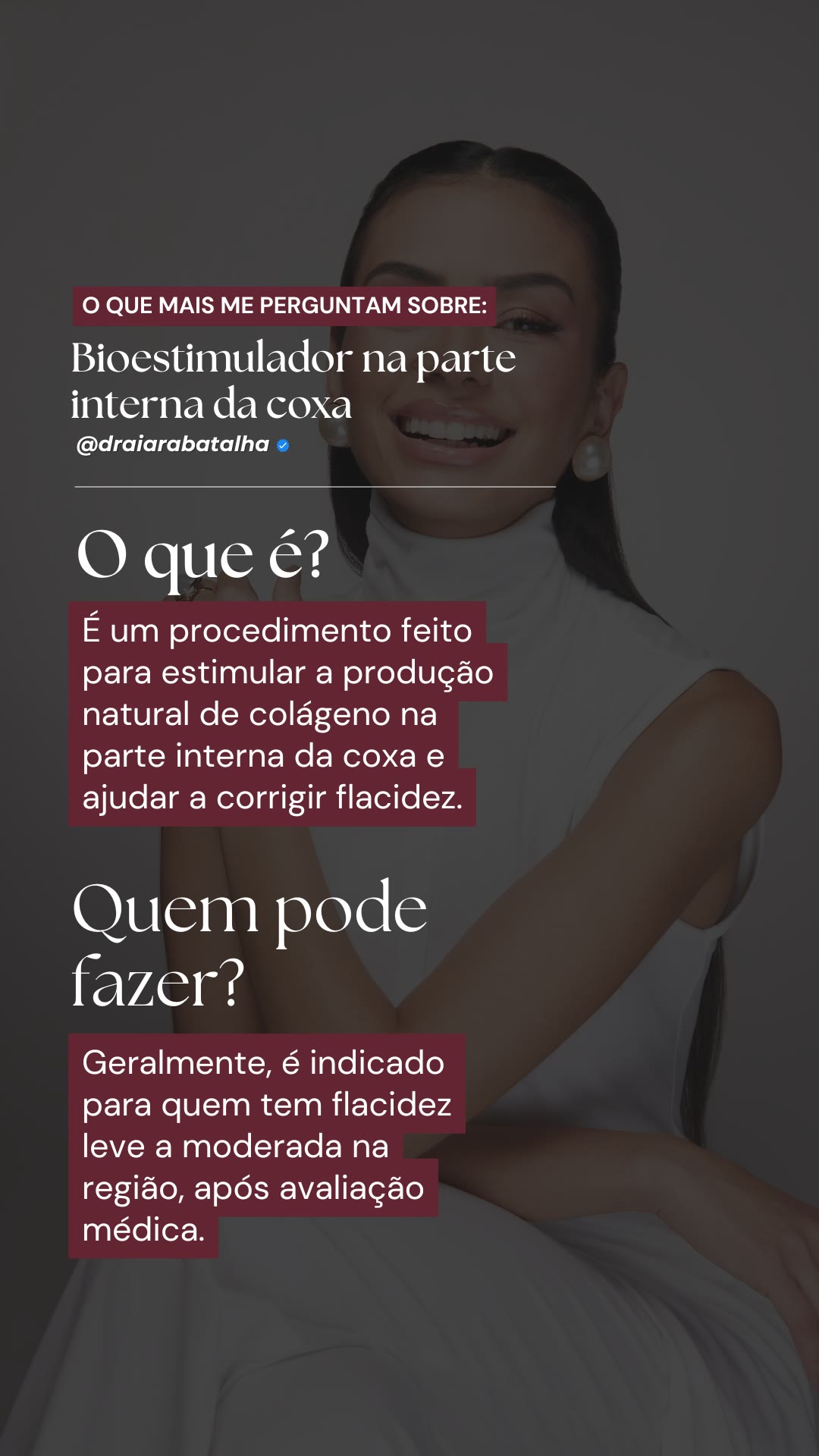 Qual a indicação do bioestimulador na parte interna da coxa?