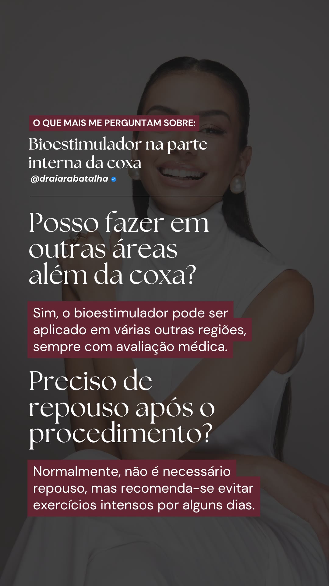 Bioestimulador: Pode ser aplicado em outras áreas além da coxa? É necessário repouso após o procedimento?